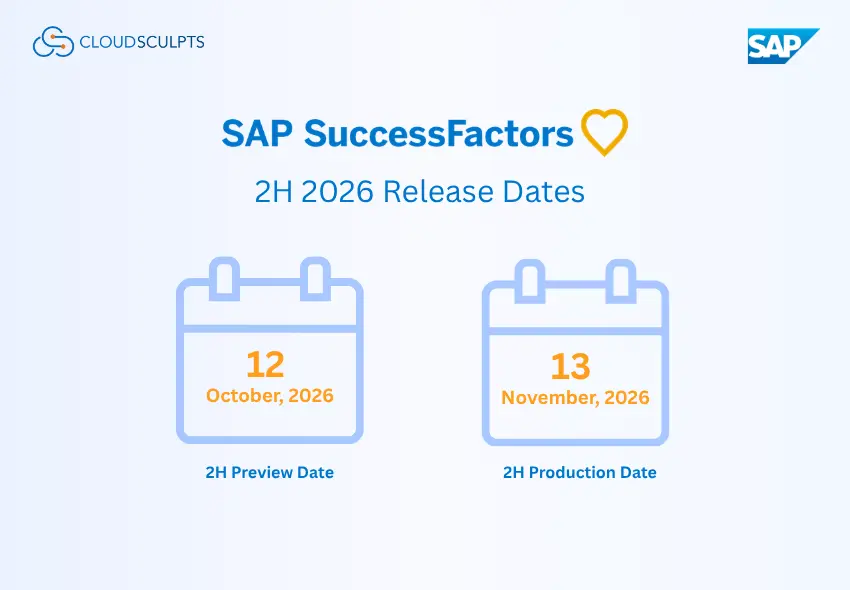 SAP SuccessFactors Product Release Dates – 2H 2026